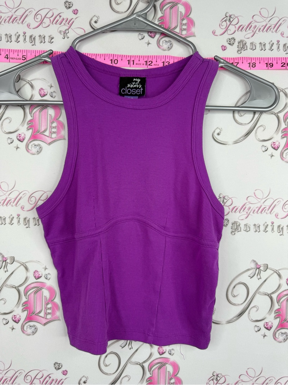 My sister’s closet, tank top Purple Ribbed Tank